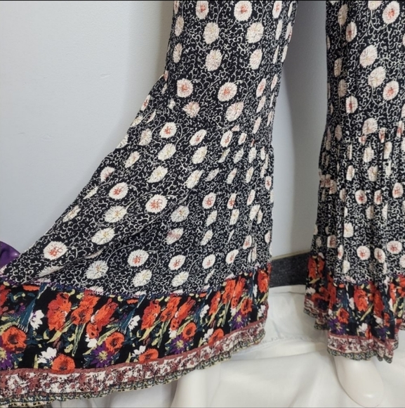 Angie Flare Ruffle BOHO Pants Size Large - Picture 5 of 9